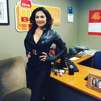 In the “green room” getting ready to talk on the morning news about how to unleash your inner superhero